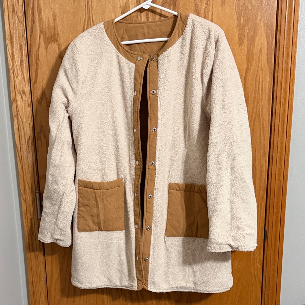 Hem & Thread Quilted Camel Long Jacket - Picture 7 of 10
